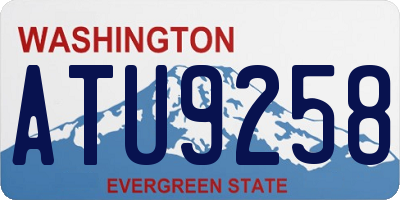 WA license plate ATU9258