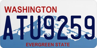 WA license plate ATU9259