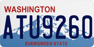 WA license plate ATU9260