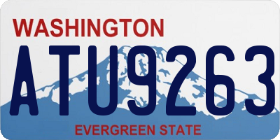 WA license plate ATU9263