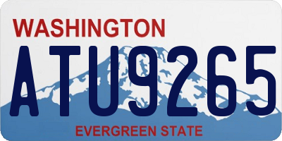 WA license plate ATU9265