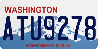 WA license plate ATU9278