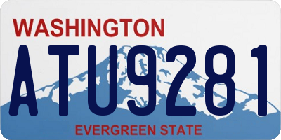 WA license plate ATU9281