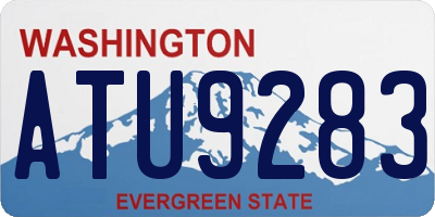 WA license plate ATU9283