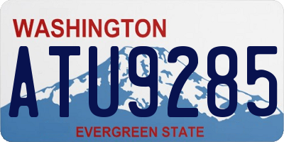 WA license plate ATU9285