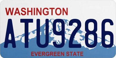 WA license plate ATU9286