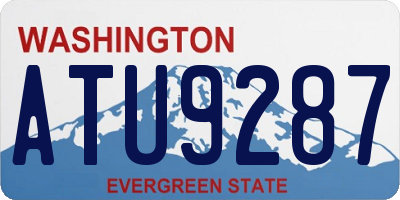 WA license plate ATU9287