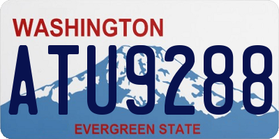 WA license plate ATU9288