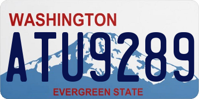 WA license plate ATU9289