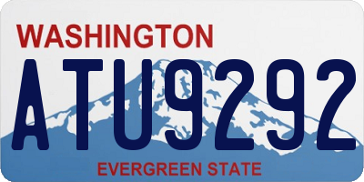 WA license plate ATU9292