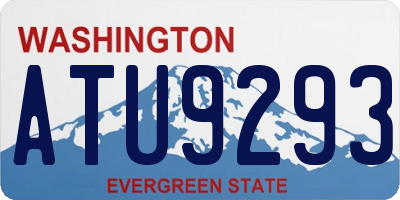 WA license plate ATU9293