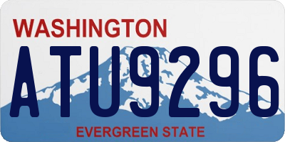 WA license plate ATU9296