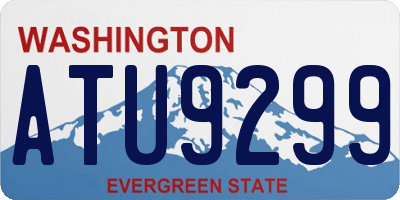 WA license plate ATU9299