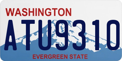WA license plate ATU9310