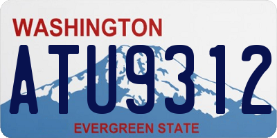 WA license plate ATU9312