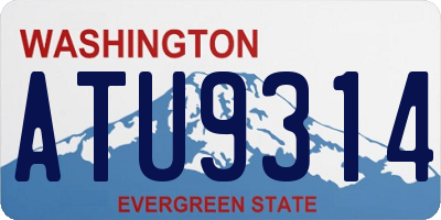 WA license plate ATU9314