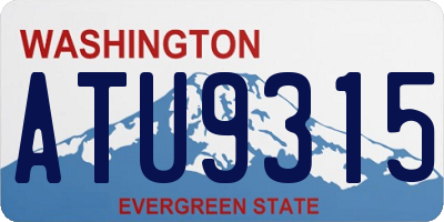 WA license plate ATU9315