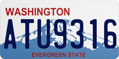 WA license plate ATU9316