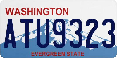 WA license plate ATU9323