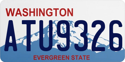 WA license plate ATU9326