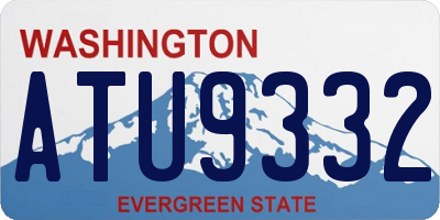 WA license plate ATU9332