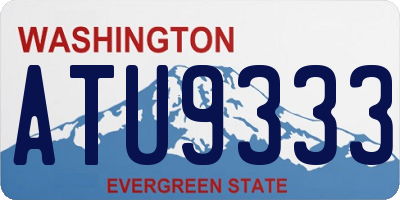 WA license plate ATU9333