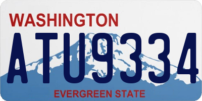 WA license plate ATU9334