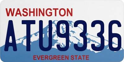 WA license plate ATU9336