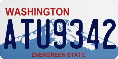 WA license plate ATU9342