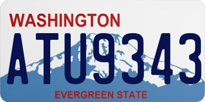 WA license plate ATU9343