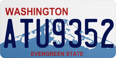 WA license plate ATU9352