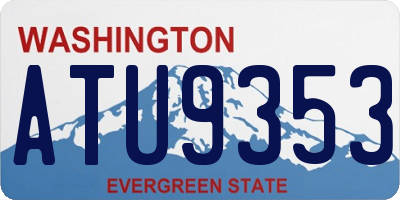 WA license plate ATU9353