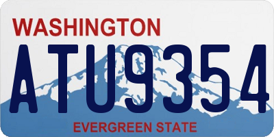 WA license plate ATU9354