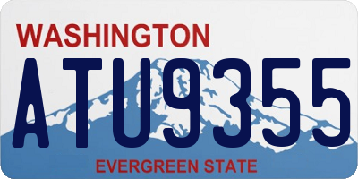 WA license plate ATU9355