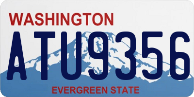 WA license plate ATU9356