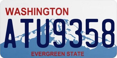 WA license plate ATU9358