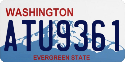 WA license plate ATU9361