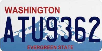 WA license plate ATU9362
