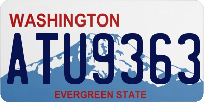 WA license plate ATU9363