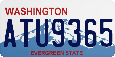 WA license plate ATU9365
