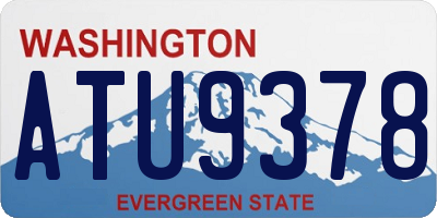 WA license plate ATU9378
