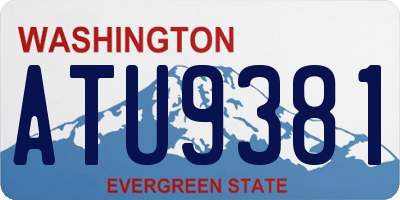 WA license plate ATU9381