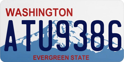 WA license plate ATU9386