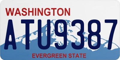 WA license plate ATU9387