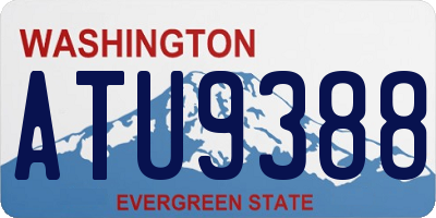 WA license plate ATU9388