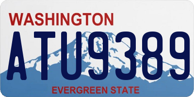 WA license plate ATU9389
