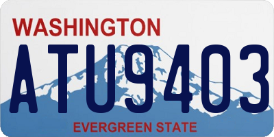 WA license plate ATU9403