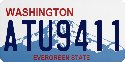 WA license plate ATU9411