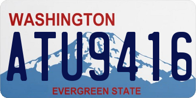 WA license plate ATU9416