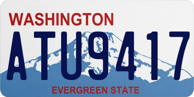 WA license plate ATU9417